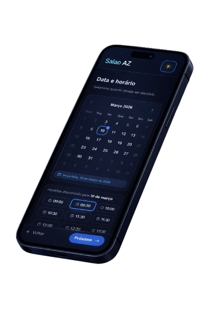 Tela escura do Henguel Agenda no smartphone